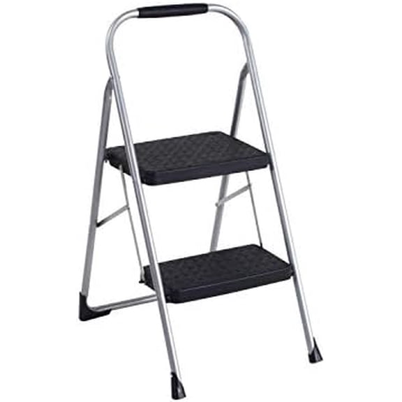 2-Step Big Step, Steel Step Stool, Gray