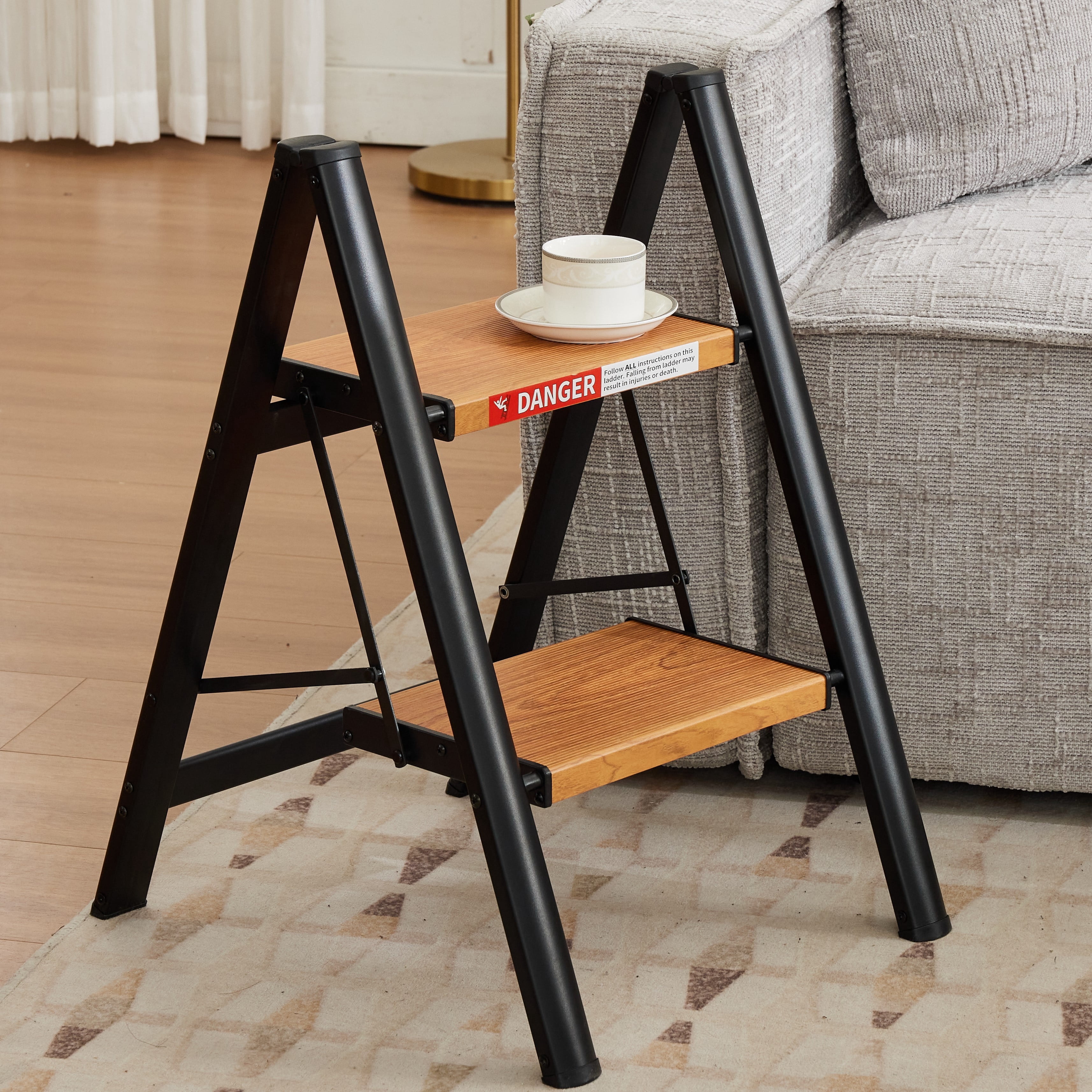 Aluminum Folding Step Stools With Lightweight And Fold-Flat