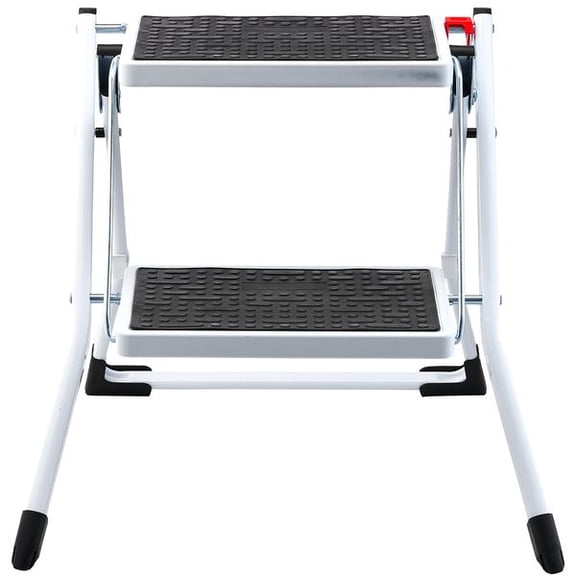 2-Step Folding Steel Step Ladder 330 lbs Capacity Anti-Slip Pedal Step Stool