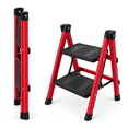 2 Step Folding Step Stool, Portable Foldable Step Ladder for Home ...