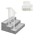 Step Hand Railing 2 Step Handrails for Outdoor Steps, Wrought Iron Stair Railing Fits 1 ...