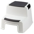 thumbnail image 1 of 2-Step Stool - Portable Stepping Stool with Handles, 280 lbs Capacity - Durable Plastic, Textured Steps for Safety - Indoor/Outdoor Use, 13.5" x 12" x 10.25", 1 of 4