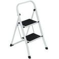 thumbnail image 1 of 2 Steps Ladder Safety Non Slip Mat Tread Foldable Kitchen Steel Step Stool White, 1 of 12
