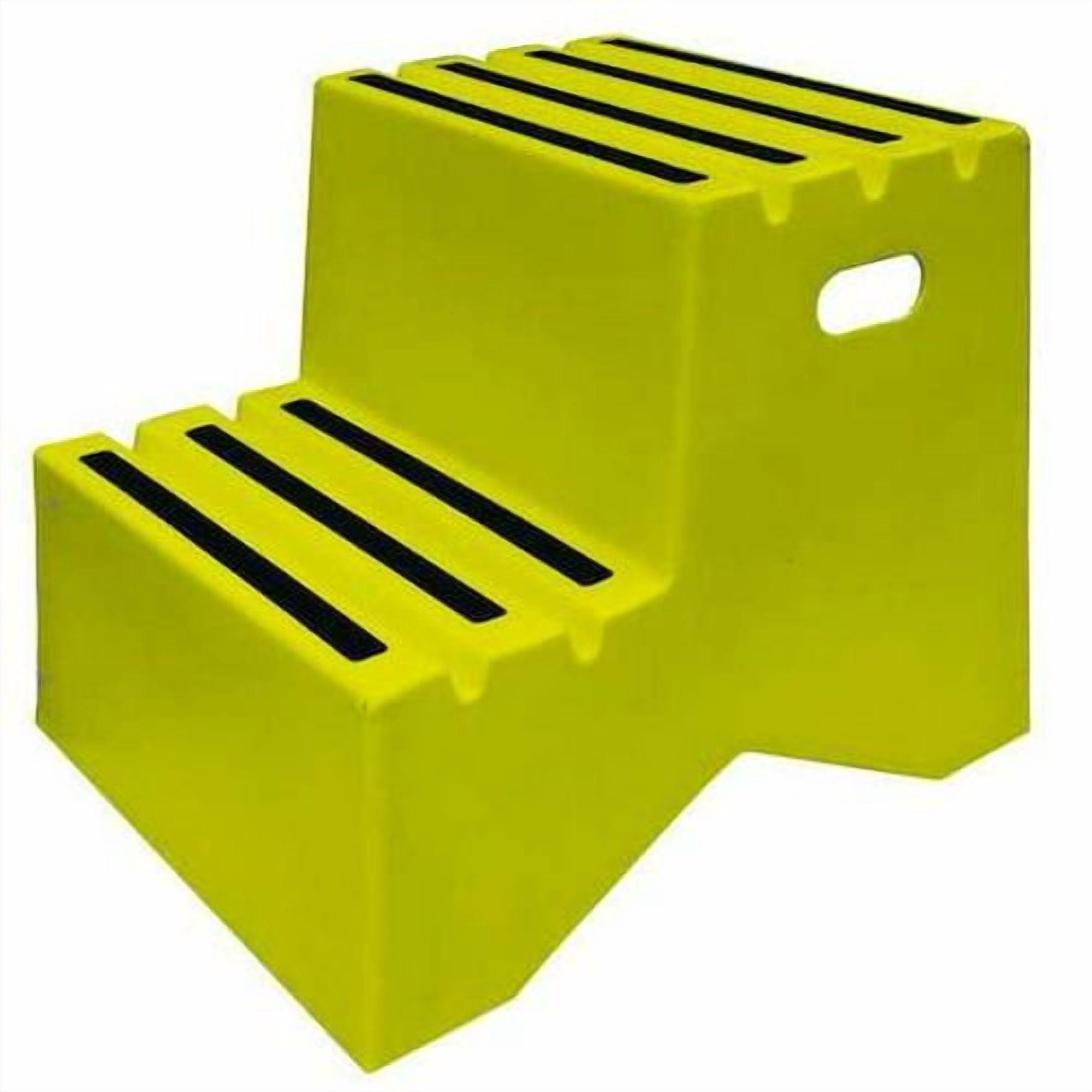 2 Steps, Plastic Step Stand, 500 lb. Load Capacity, Yellow