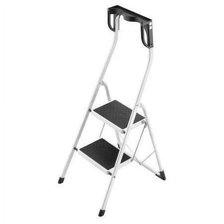 2 Steps, Steel Step Stool, 330 lb. Load Capacity, White