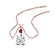 thumbnail image 1 of 2 Stone Round Solitaire Diamond Pendant - Fascinating Diamonds, 1 of 74