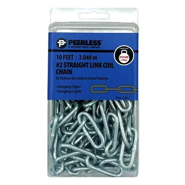 #2 Straight Coil Chain, 10', Peerless Chain Company, #4740435