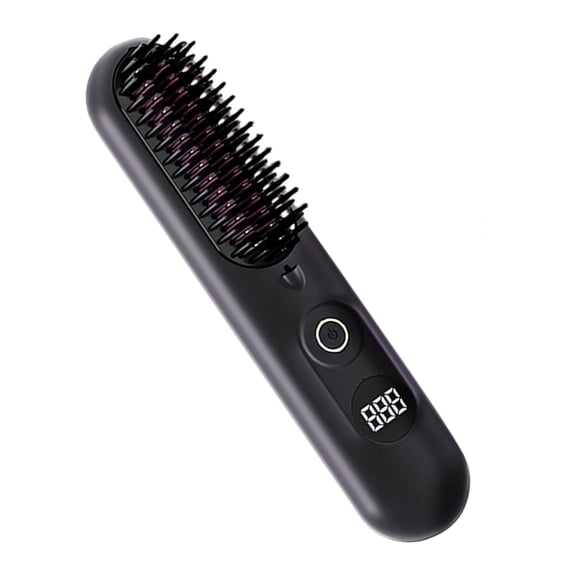 2. Straightening Brush with Double Ionic, 4 Heat Settings Portable Styling Tool for Smooth Hair