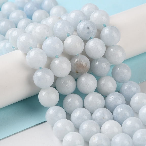 2 Strand Natural Celestite/Celestine Beads Strands Round 8mm Hole: 1.2mm 47pcs/strand 14.96''(38cm)