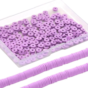 Pnhoollgo 150pcs 8mm Polymer Clay Beads Round Spacer Beads Hesh