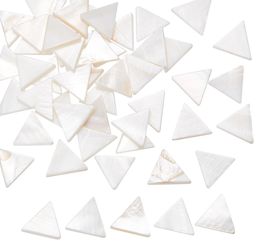 2 Strands About 42 Pcs Triangle Natural Shell Beads White Natural Shell ...