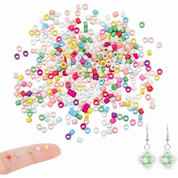 2 Strands Handmade Lampwork Beads Strands Disc Beads Colorful 2.5x2mm Hole: 1mm 224pcs/strand Craft