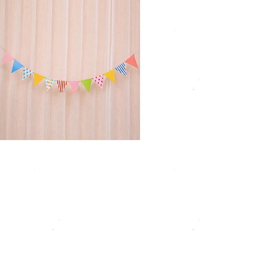 2 Strands Paper Triangle Flags Hanging Banner for Festival Party Decorations Mixed Shapes 3000mm DIY