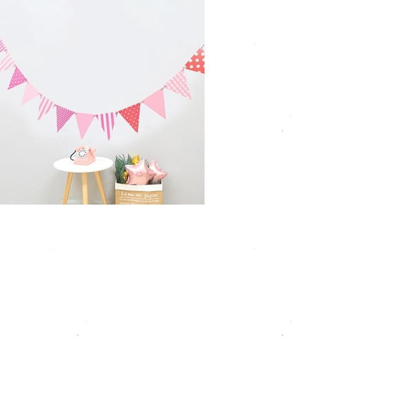 2 Strands Paper Triangle Flags Hanging Banner for Festival Party Decorations Stripe 3000mm DIY