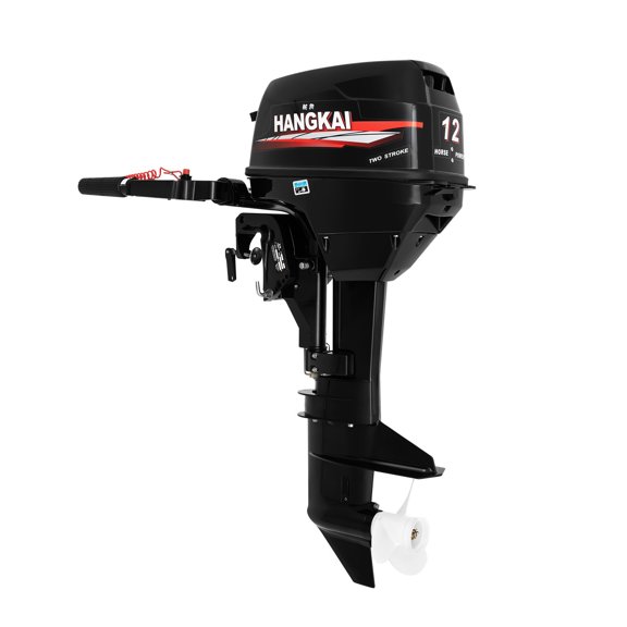 2-Stroke 12HP Fishing Boat Engine Outboard Motor Water Cooling Motor Tiller Control
