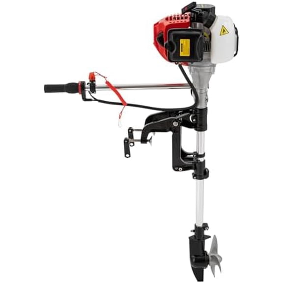 2-Stroke 2.5HP Outboard Motor, Fishing Boat Engine with Air Cooling System, Gasoline Outboard Gas Powered Boat Engine for Kayaks Canoes Dinghies Inflatable Boats, Small Boats Under 9.8ft$$Watercraft
