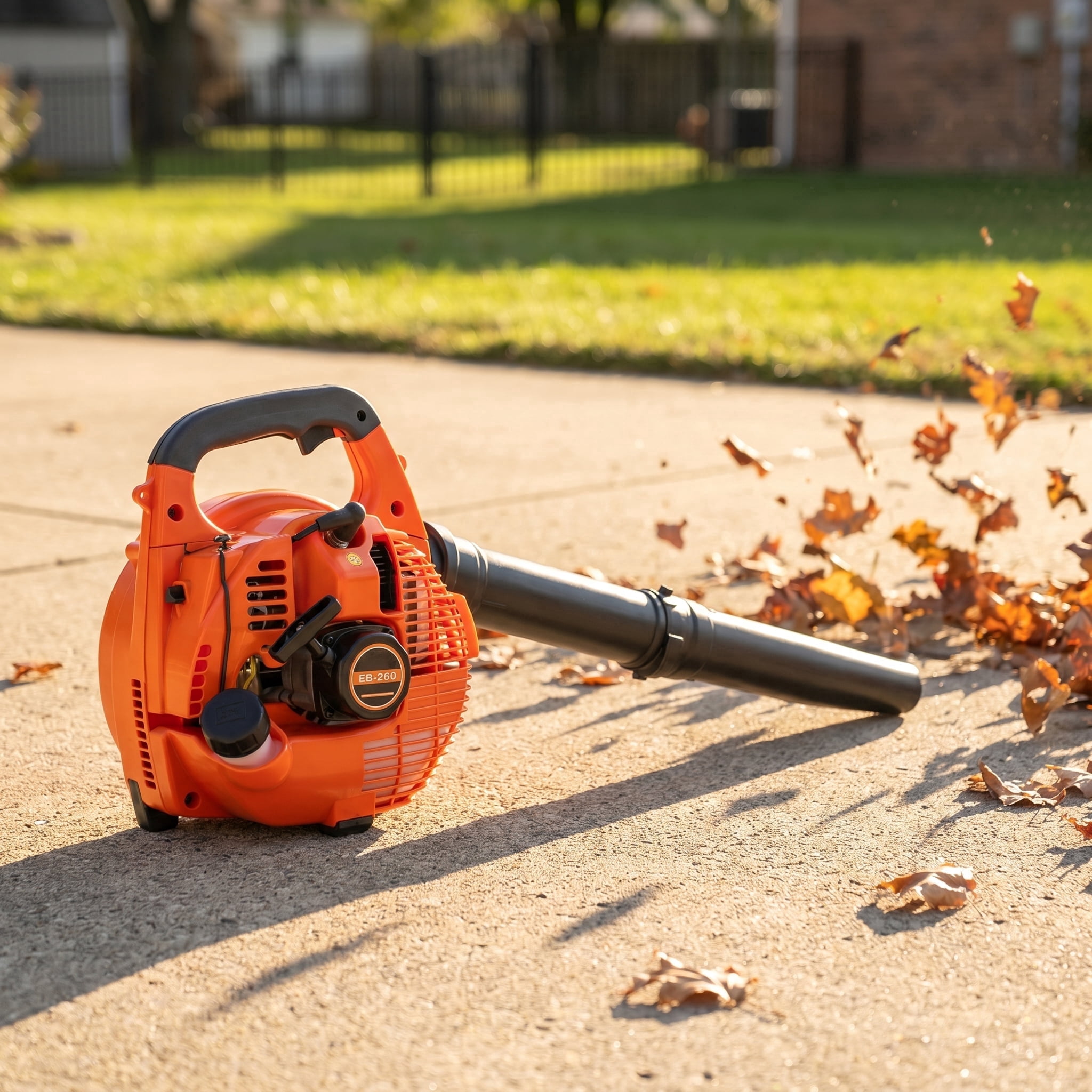 2-Stroke 25.4cc Gas Powered Handheld Leaf Blower - 750W Heavy Duty Gasoline Blower for Lawn Care, Snow Blowing & Yard Cleaning