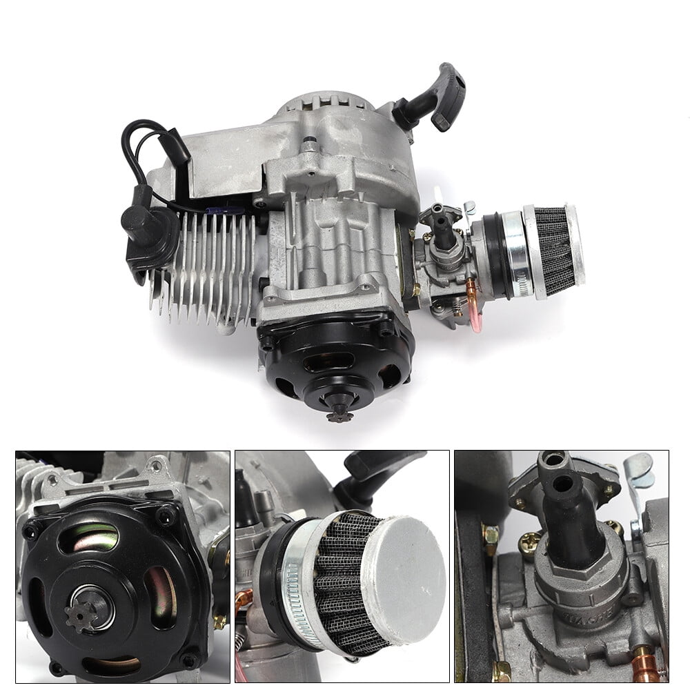 Motor Pull 2 Stroke 49cc Engine Motor Pull Start For Pocket Bike Mini Dirt Bike ...
