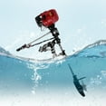 thumbnail image 1 of 2-Stroke 6 HP Outboard Motor Boat Engine 45CC Motor CDI Air Cooling Short Shaft, 1 of 16