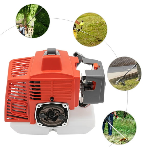 2-Stroke 63.3CC Gasoline Engine, 7500r/min, 2200W Single-Cylinder Air-cooled Engine for Weed Whackers, Agricultural Equipment