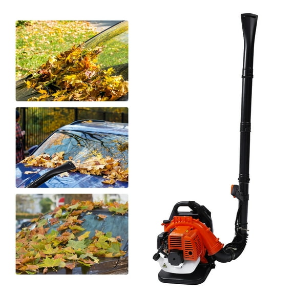 2 Stroke Backpack Blower Backpack Leaf Blower, Gas Powered Leaf Blower, 1.25KW 7000r/min 42.7CC Plastic
