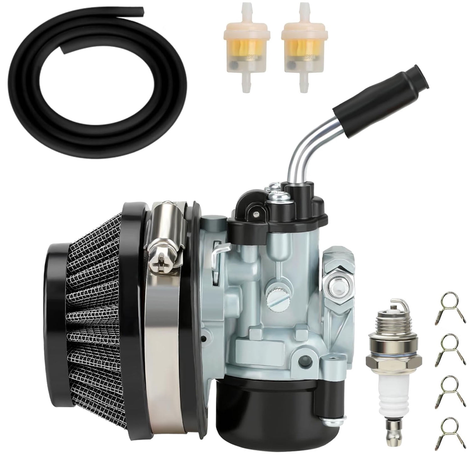 2 Stroke Carburetor Assembly Fit for 80cc 100cc 49cc 50cc 66cc Engine ...