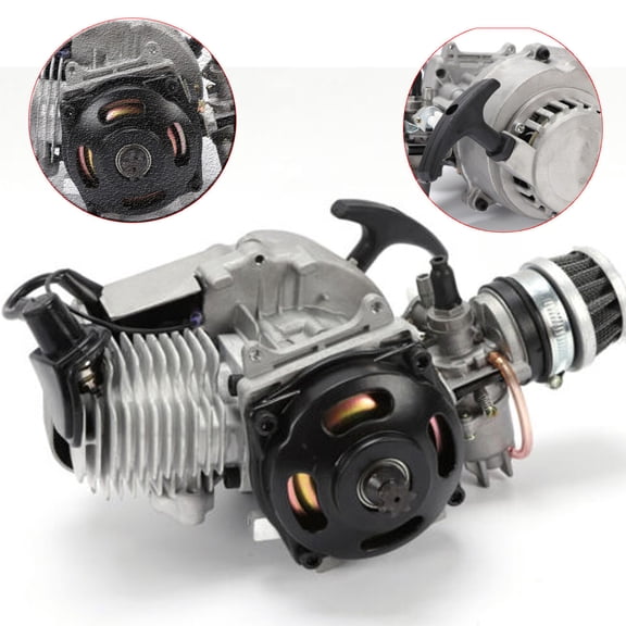 2 Stroke Engine Motor Kit Pull Start For Scooter Pocket Dirt Bike Quad ATV 49cc