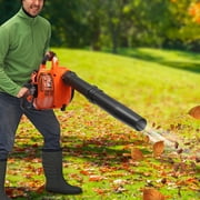2-Stroke Gas Blower, EBV260 Handheld Gas Power Sweeping Broom, Blower and Vacuum Combo for Lawn, Garden, Driveway, Sidewalk, Portable Yard Cleaner, Outdoor Maintenance Tool