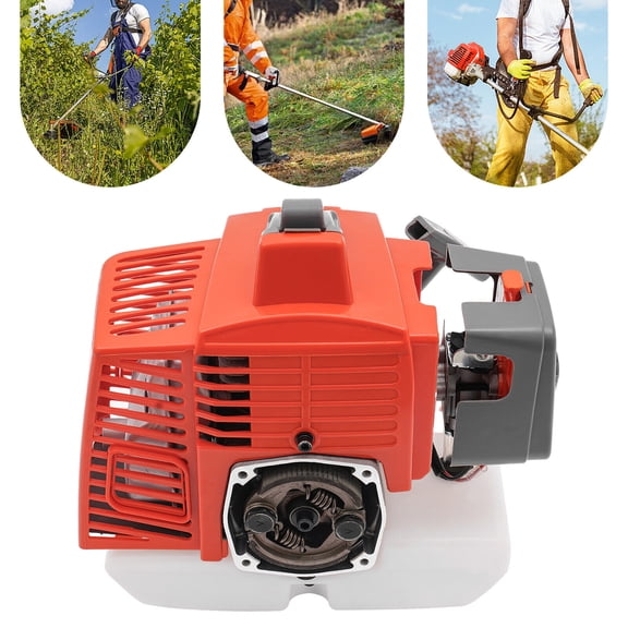2 Stroke Gas Engine, 63.3CC Single-Cylinder Gasoline Engine, 1.3L Fuel Capacity 2.2kW Pull Start Motor Engine for Weed Whackers, Agricultural Equipment, Construction