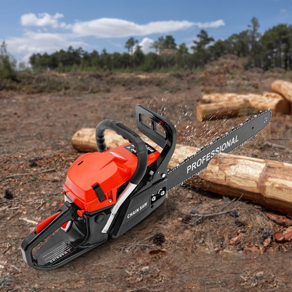 2-Stroke Gasoline Chainsaw 58 CC 20" Bar Power Engine Wood Cutting Gas Chain Saw