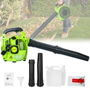 2-Stroke Handheld Leaf Blower, Gas Powered Leaf Blower, 26CC Handheld Gas Blower, Powerful Clearing Blower for Lawn Care, Snow Blowing & Yard Cleaning (Green)