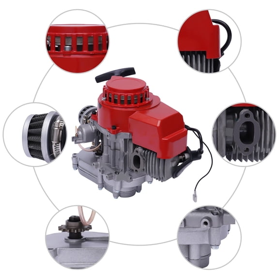 2 Stroke Mini Motor Air Cooled Racing Engine for 49CC 2 Stroke Pocket Bike, Mini Dirt Bike, ATV or Scooter