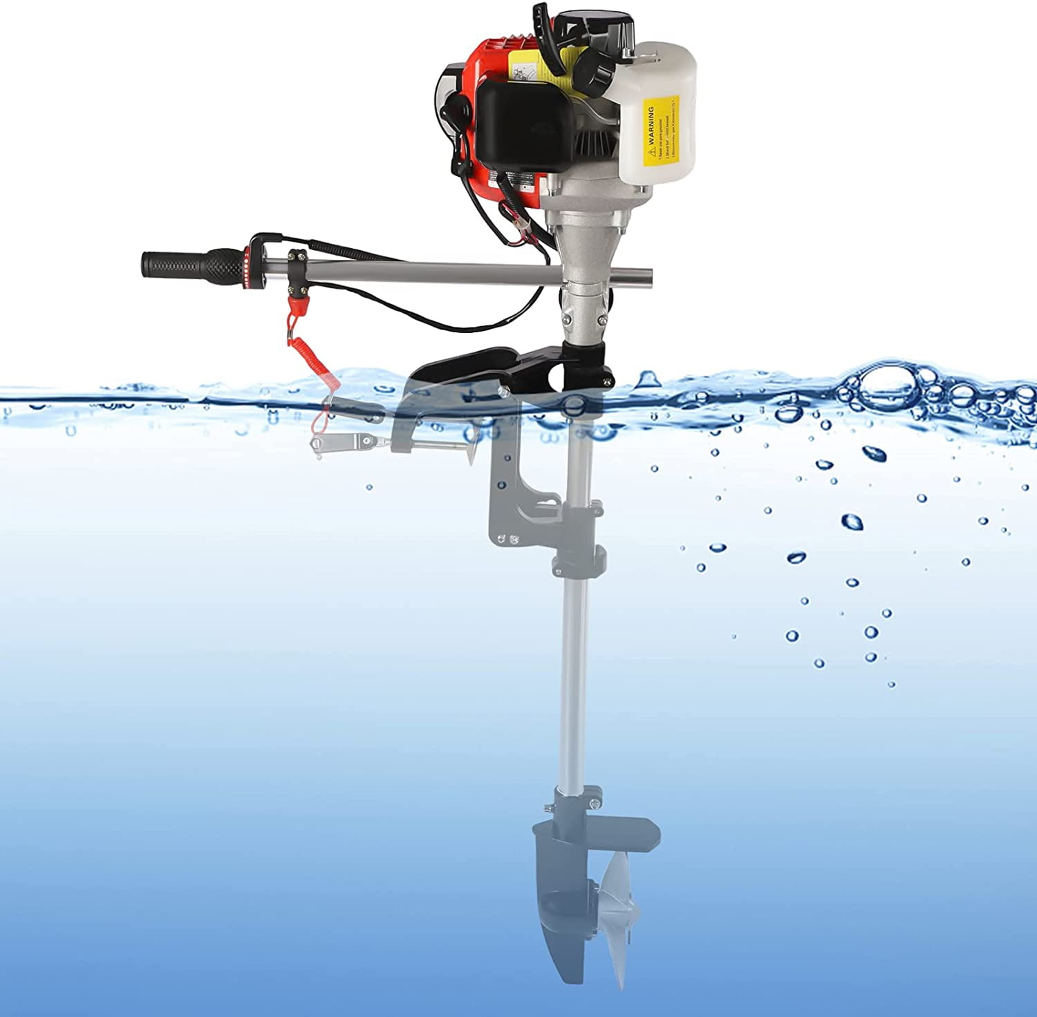 2Stroke Outboard Boat Motor 2.3HP, 52cc, 45008500rpm, Small Boat