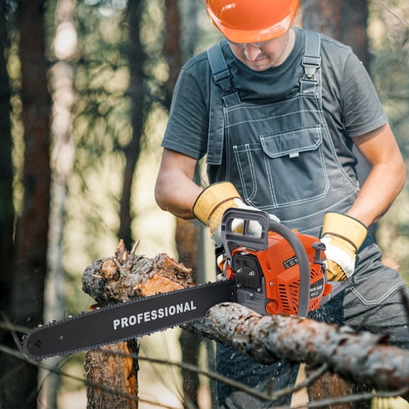 2-Stroke Powerful 60cc Gas Chainsaw with 22 Guide Bar, Automatic Oil Lubrication & Safety Chain Brake Ergonomic, Durable & Easy Start