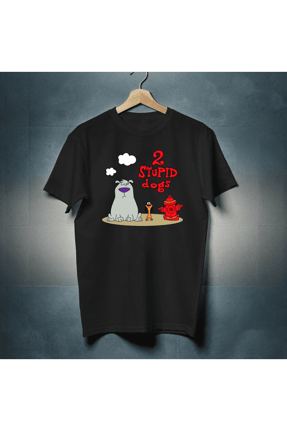 2 Stupid Dogs Classic 90s Cartoon Network Funny Retro Fan Gift T-Shirt Unisex, for men & women, up to size 5XL