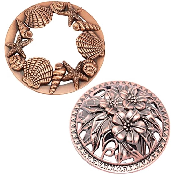 2 Style Candle Lids Jar Candle Topper Zinc Alloy Candle Cover Shade Sleeves Cover Top Lid Unique Design Candles Gifts for Aromatherapy Candle Christmas Theme(3.34 Inch)