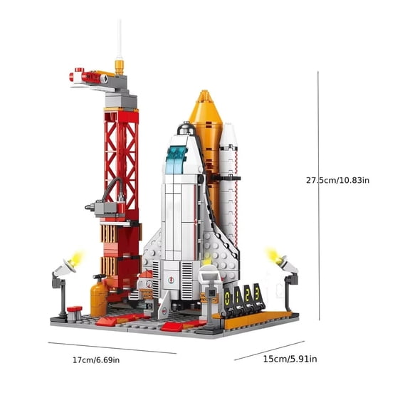 2 Style Space Shuttle Rocket Model Toys, Building Block Toys, Children's Diy Building Toys, Gifts for Boys and Girls
