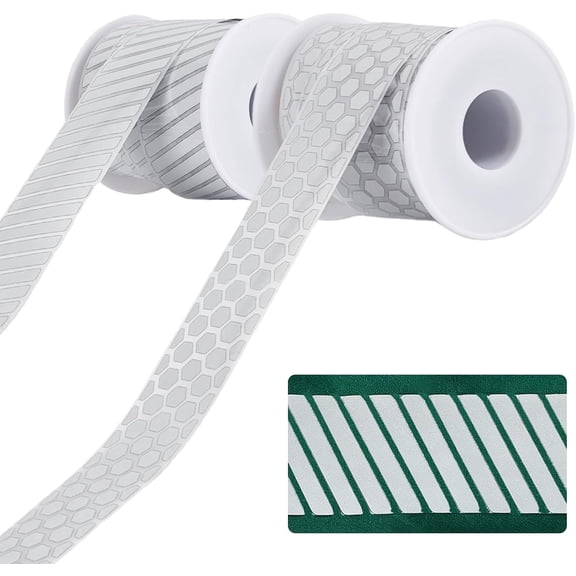 2 Styles 20 Yards High Visibility Reflective Heat Transfer, 0.98 Inch Silver Safety Iron on Clothing Tape, Twill and Honeycomb Vinyl Transfer for Outdoor Activity Clothing Bikes