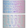 thumbnail image 1 of 2 Styles 6" Metal Letter Symbols Stencil Constellation Sign Template Elder Futhark Runes Drawing Journal Stencil Ancient Alphabet Sigil Magic Stencil for Wood Burning Pyrography Engraving, 1 of 8