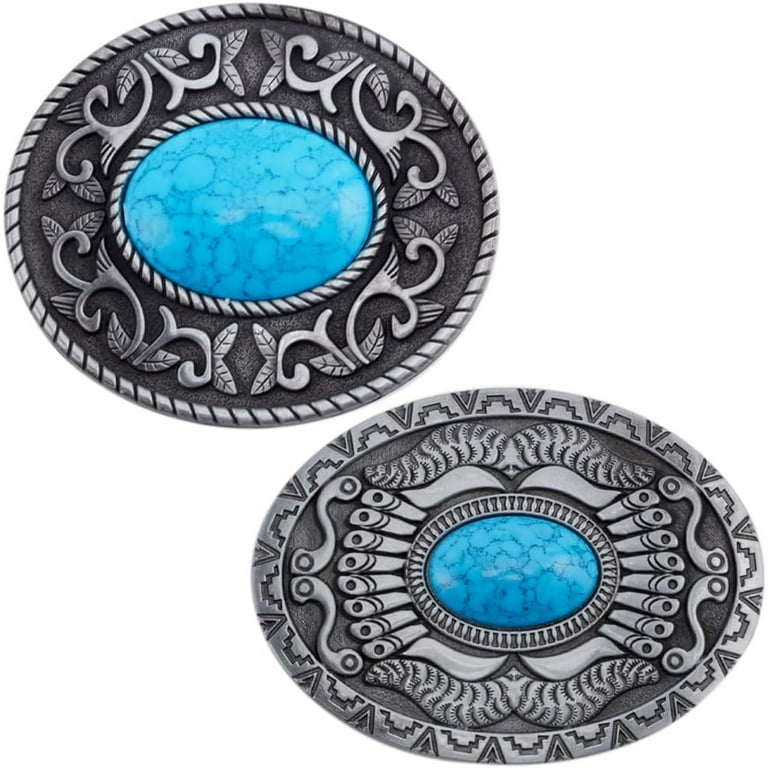 Turquoise belt buckle mens discount