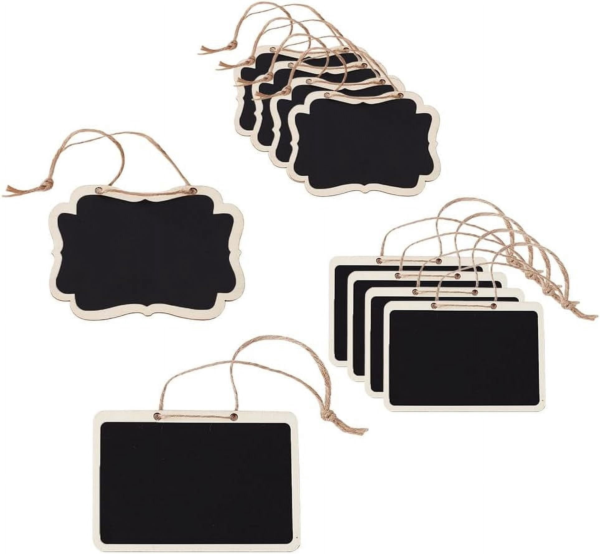2 Styles Blackboard Slate Decanter Tag 10pcs Mini Wooden Chalkboard ...