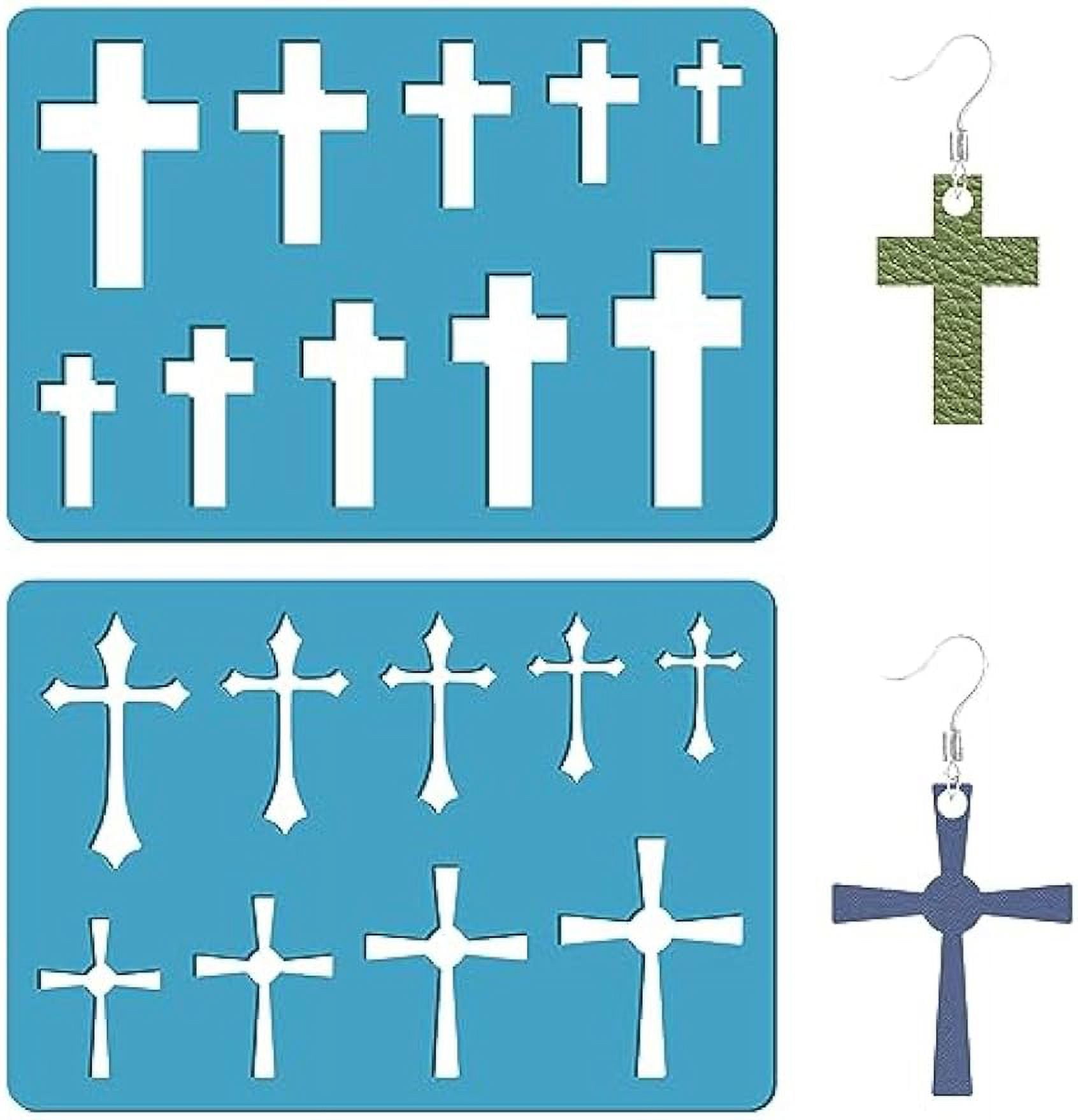 2 Styles Cross Christian Symbol Stencil Jewelry Shape Template Reusable Christ Stencils Christmas Earrings Making Templates for Earrings Jewelry Making DIY Crafts Painting 3.5 x 5.1 2-styles-cross-christian-symbol-stencil-jewelry-shape-template-reusable-christ-stencils-christmas-earrings-making-templates-for-earrings-jewelry-making-diy-crafts-painting-3-5-x-5-1-walmart-business-supplies