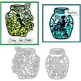 thumbnail image 1 of 2 Styles Fairy Jar Bottle Cutting Dies Card Making Die Cut Fairy Flowers Carbon Steel Die Cuts Stencils Scrapbooking Embossing Template Dies for DIY Craft Paper Album Birthday Gift Decor, 1 of 9