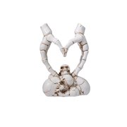2 Styles Halloween Skeleton Heart Hand Resin Statue Gothic Love Gesture Figurine Gift For Valentine Desk Decor