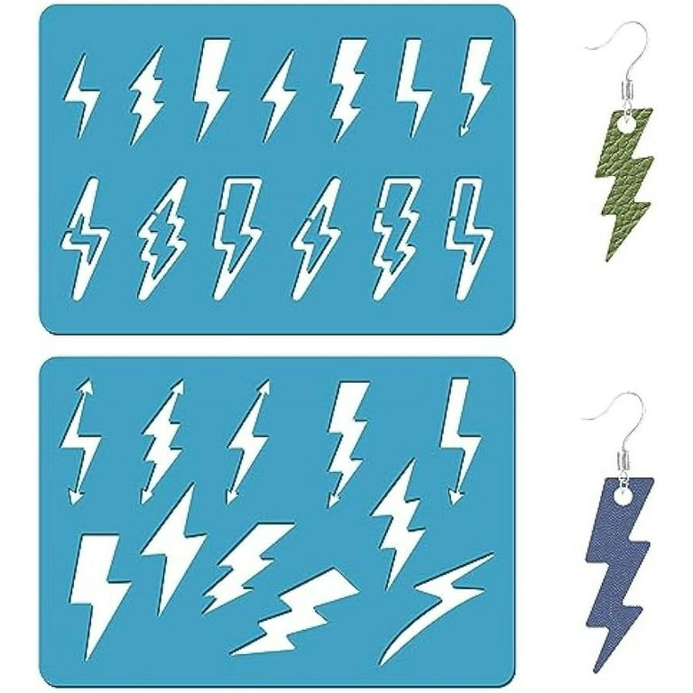 2 Styles Lightning Bolt Stencil Jewelry Shape Template Reusable Thunderbolt Leather Earring Templates Weather Design Stencils for Bracelets Earrings Crafts Making Painting 3.5 x 5.1 2-styles-lightning-bolt-stencil-jewelry-shape-template-reusable-thunderbolt-leather-earring-templates-weather-design-stencils-for-bracelets-earrings-crafts-making-painting-3-5-x-5-1-walmart-com