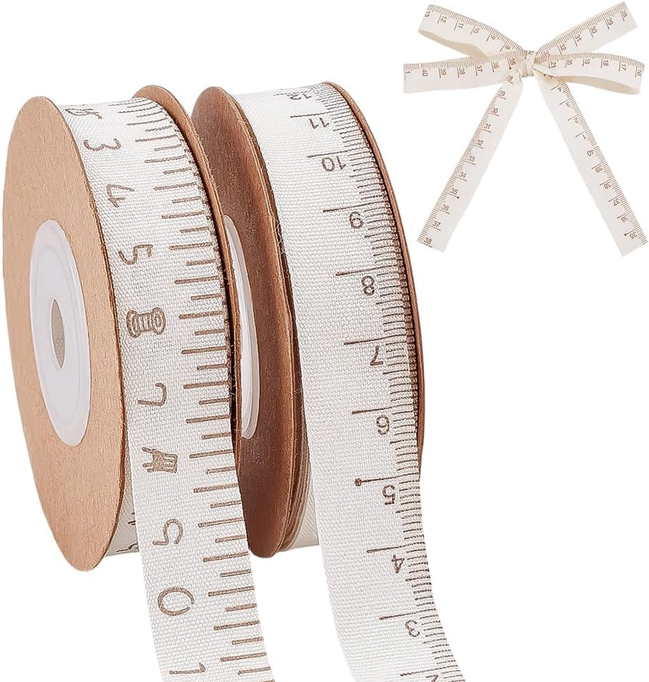 Measureing Ribben 2 Styles Measuring Ribbon 20 Yards Cotton Rulers Ribbon with Scale ...