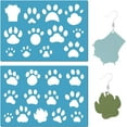 thumbnail image 1 of 2 Styles Paw Print Template Dog Cat Pet Animal Drawing Templates Acrylic Leather Jewelry Stencils for Painting on Wall Fabric Glass Home Decor Earrings Making DIY Crafts 5.12x3.54inch, 1 of 7