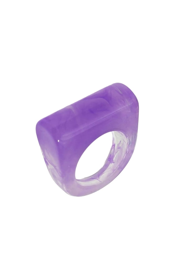 2. Stylish Polygon Design Rings Vibrant Resin Accessory Unisex Comfort Fit for Casual Formal Occasions