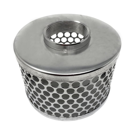 2" Suction Strainer, Round Hole, Stainless Steel (STR-RH200) 2" Connection