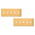 thumbnail image 1 of 2 Switch Plate Brushed Solid Brass Five Toggle | Renovator's Supply, 1 of 2